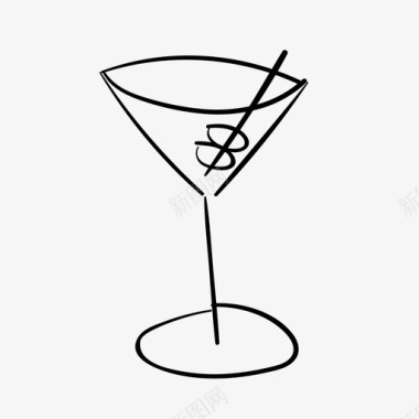庆典马提尼杯酒精庆祝图标图标