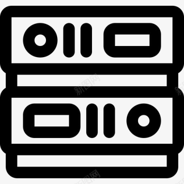 服务器服务器基本4线性图标图标