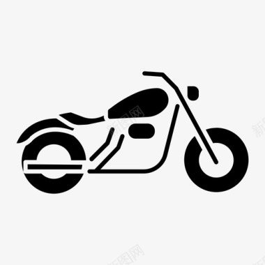 经典摩托车自行车交通工具图标图标