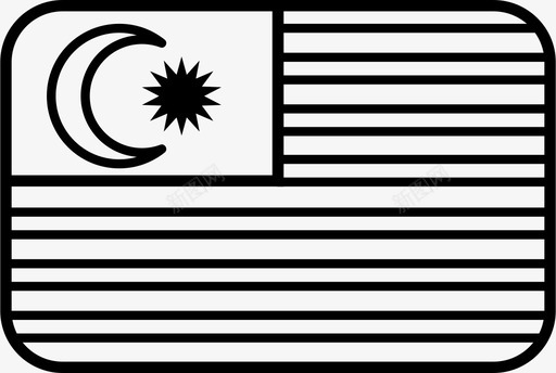 马来西亚国旗mys国家图标图标