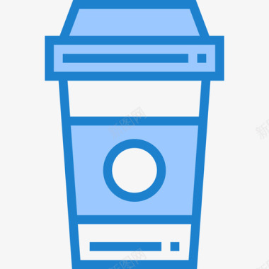 咖啡杯办公用品6蓝色图标图标