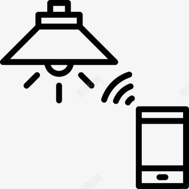 灯和智能手机灯泡灯图标图标