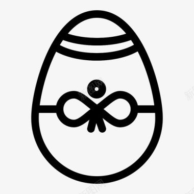 复活节彩蛋小鸟装饰图标图标