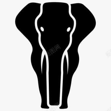 大象动物野猪图标图标