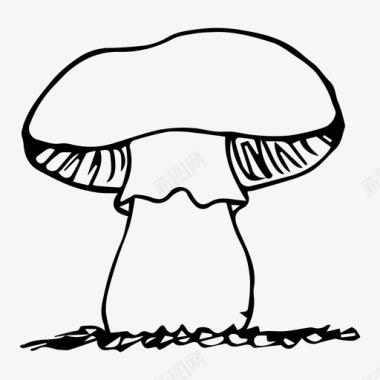 自然蘑菇秋天森林图标图标