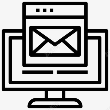 邮件电脑电子邮件图标图标