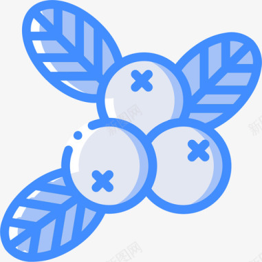 浆果感恩节55蓝色图标图标