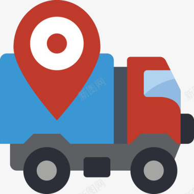 送货卡车送货卡车位置10扁平图标图标