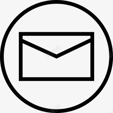 电子邮件界面按钮7线性图标图标