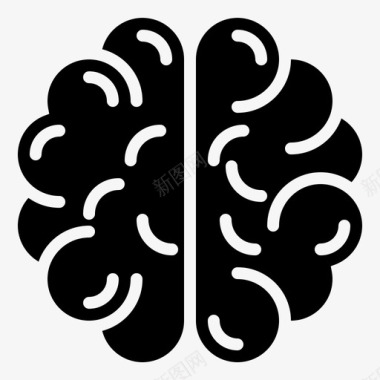 大脑大脑半球智力图标图标