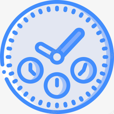 时钟时间管理32蓝色图标图标