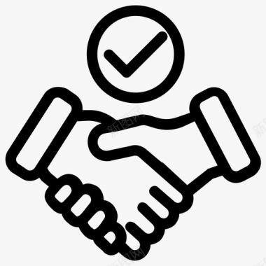 会议成功业务交易业务握手图标图标