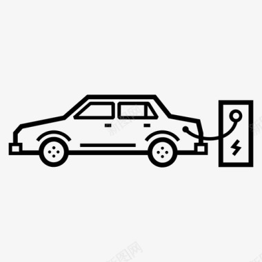 汽车电动汽车充电站电子汽车图标图标