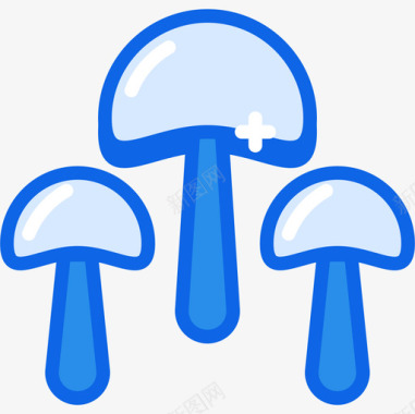 蘑菇61号餐厅蓝色图标图标
