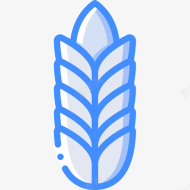 小麦植物学4蓝色图标图标