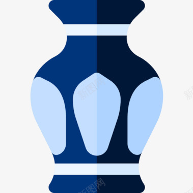 花瓶瓷器28扁平图标图标
