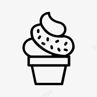 冰淇淋洒甜点食物图标图标