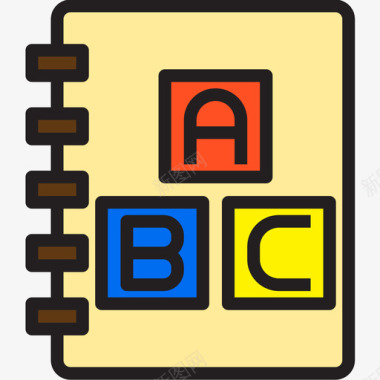 150笔记本教育150线颜色图标图标