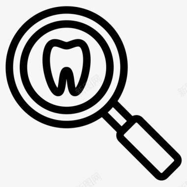 口腔诊疗牙齿检查发现口腔科图标图标