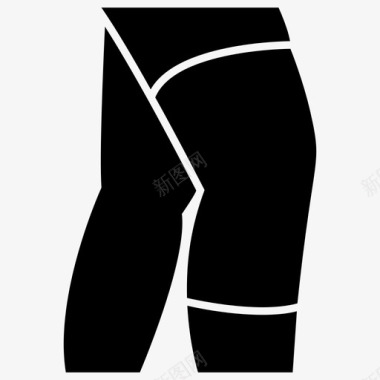 膝盖绷带事故关节受伤图标图标
