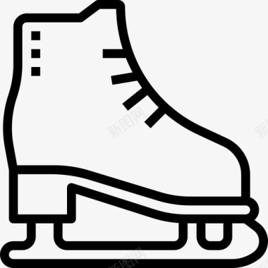 滑冰鞋冬季57直线型图标图标