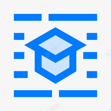 纯净蓝色在线学习控制论蓝色图标图标