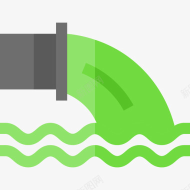 排放污染2平坦图标图标