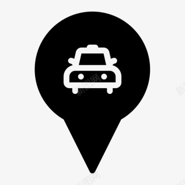 出租车位置gps地图图标图标