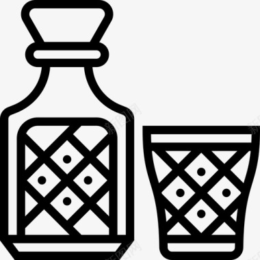 线性装饰瓶复古装饰23线性图标图标