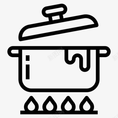 烹饪食物锅图标图标