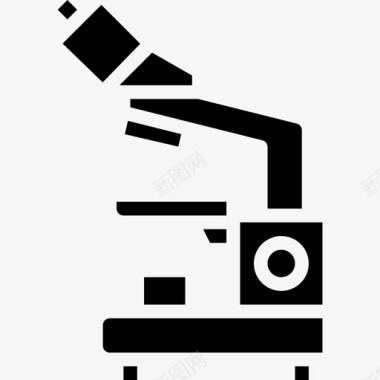 显微镜科学89固体图标图标