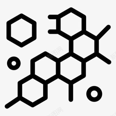 迷宫路线细胞分子科学图标图标