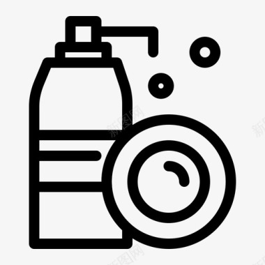 气雾剂瓶子清洁剂图标图标