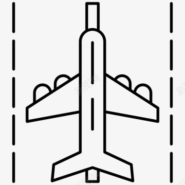 公路矢量机场飞机飞行图标图标