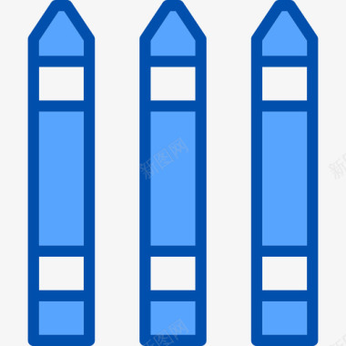 蜡笔艺术9蓝色图标图标