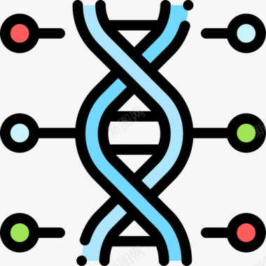 工程塔吊遗传生物工程14线性颜色图标图标