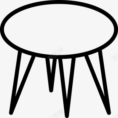 圆桌家具82直线型图标图标