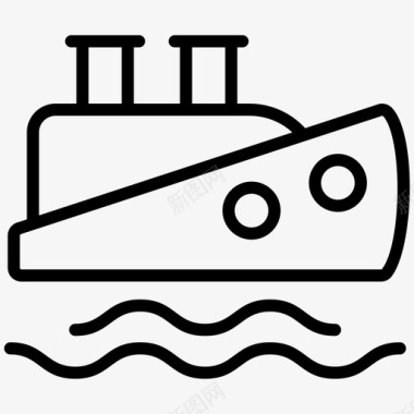送货船游轮货运集装箱图标图标