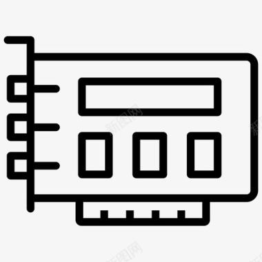 矢量放射线条声卡电脑卡电脑扩充卡图标图标