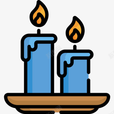 蜡烛对话框2线颜色图标图标