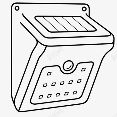 传感器太阳能led灯照明led灯图标图标