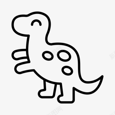 恐龙食草动物侏罗纪图标图标