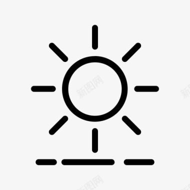 太阳明亮热图标图标