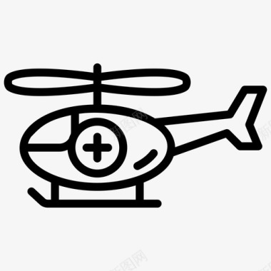 空中救护紧急救援飞行救援图标图标