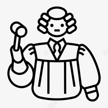 法官用锤子法院法官图标图标
