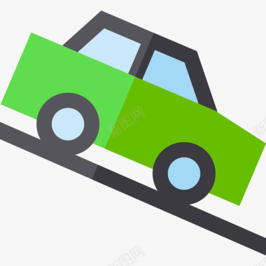 汽车桥汽车交通和驾驶5平坦图标图标