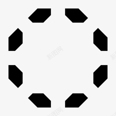 八角环缓冲图标图标