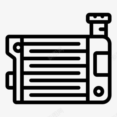 散热器汽车机器图标图标