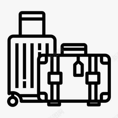旅行度假行李图标图标