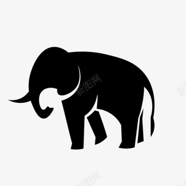 大象非洲鼻子图标图标